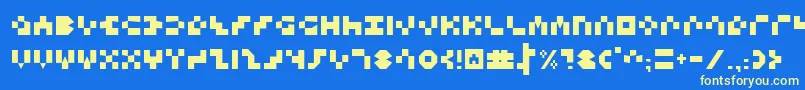 Keystone Font – Yellow Fonts on Blue Background