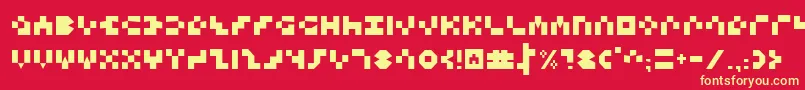 Keystone Font – Yellow Fonts on Red Background