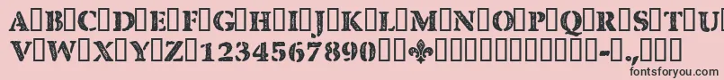 CfquebecstampRegular Font – Black Fonts on Pink Background
