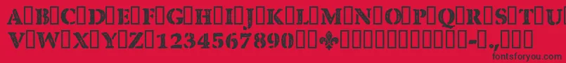 CfquebecstampRegular Font – Black Fonts on Red Background