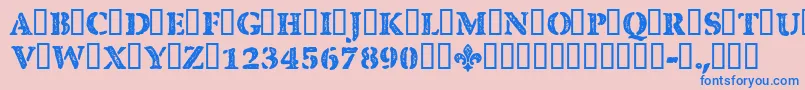 CfquebecstampRegular Font – Blue Fonts on Pink Background