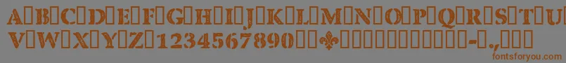 CfquebecstampRegular Font – Brown Fonts on Gray Background