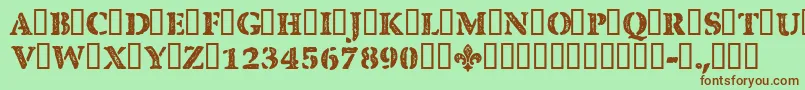 CfquebecstampRegular Font – Brown Fonts on Green Background