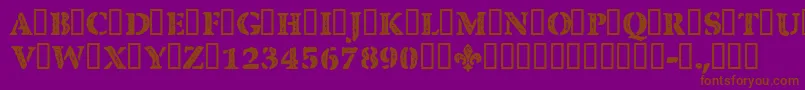 CfquebecstampRegular Font – Brown Fonts on Purple Background