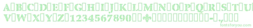 CfquebecstampRegular Font – Green Fonts on White Background