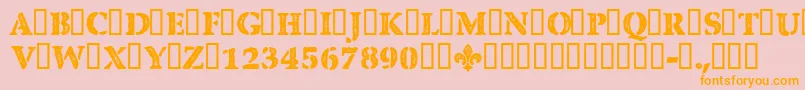 CfquebecstampRegular Font – Orange Fonts on Pink Background