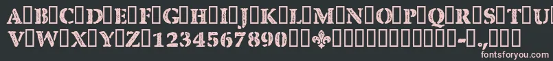 フォントCfquebecstampRegular – 黒い背景にピンクのフォント