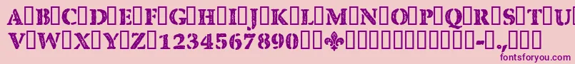 CfquebecstampRegular Font – Purple Fonts on Pink Background