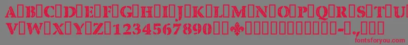 CfquebecstampRegular Font – Red Fonts on Gray Background