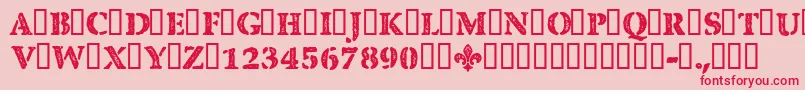 CfquebecstampRegular Font – Red Fonts on Pink Background