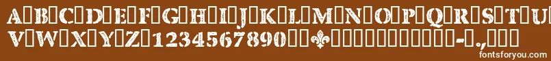 CfquebecstampRegular Font – White Fonts on Brown Background