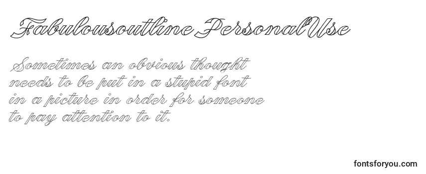 FabulousoutlinePersonalUse Font
