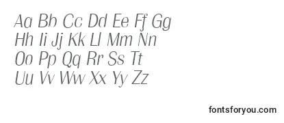 Review of the GrenobleserialXlightItalic Font