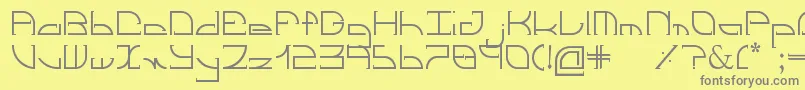 DiveCopy-Schriftart – Graue Schriften auf gelbem Hintergrund