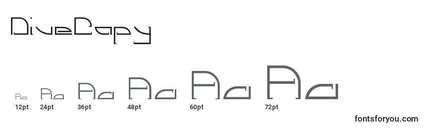 DiveCopy Font Sizes