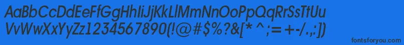 AAvantenrmediumItalic Font – Black Fonts on Blue Background