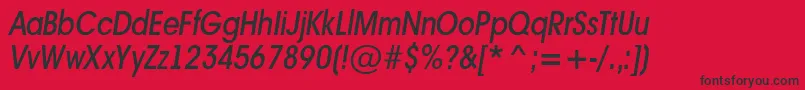 AAvantenrmediumItalic Font – Black Fonts on Red Background