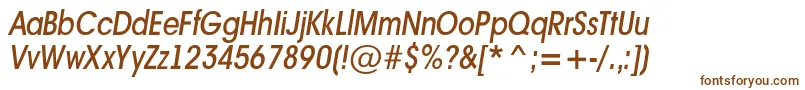 AAvantenrmediumItalic Font – Brown Fonts on White Background