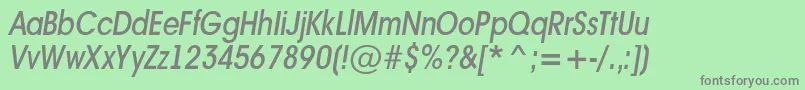 AAvantenrmediumItalic Font – Gray Fonts on Green Background