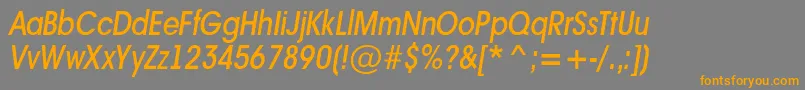 AAvantenrmediumItalic Font – Orange Fonts on Gray Background
