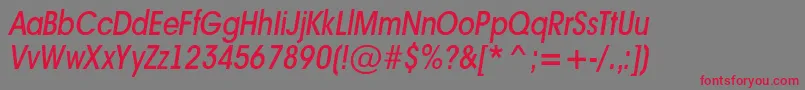 AAvantenrmediumItalic Font – Red Fonts on Gray Background