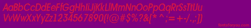 AAvantenrmediumItalic Font – Red Fonts on Purple Background