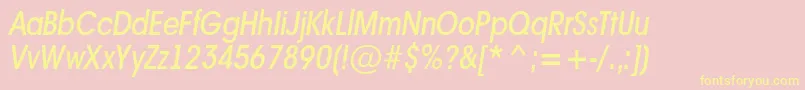 AAvantenrmediumItalic Font – Yellow Fonts on Pink Background