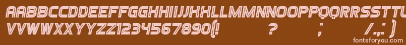 GamesItalic Font – Pink Fonts on Brown Background