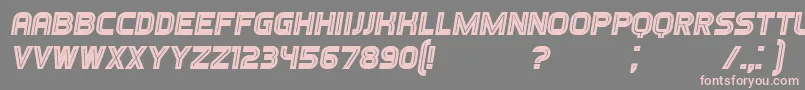 fuente GamesItalic – Fuentes Rosadas Sobre Fondo Gris