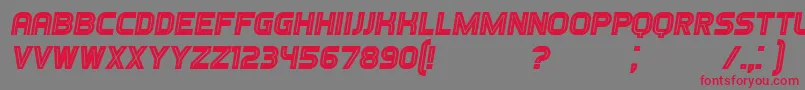 GamesItalic Font – Red Fonts on Gray Background