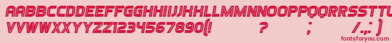 Шрифт GamesItalic – красные шрифты на розовом фоне