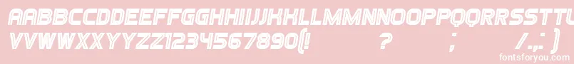 Police GamesItalic – polices blanches sur fond rose