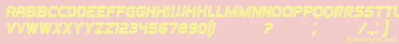 fuente GamesItalic – Fuentes Amarillas Sobre Fondo Rosa