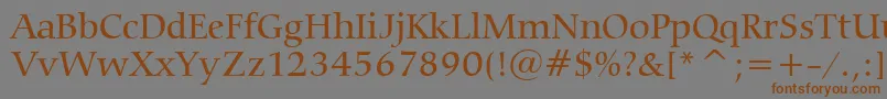 CarminaMediumBt Font – Brown Fonts on Gray Background