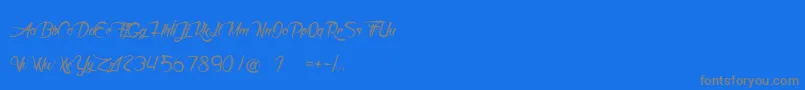 DeathInTheShadow-Schriftart – Graue Schriften auf blauem Hintergrund