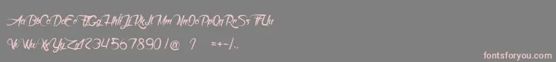 Police DeathInTheShadow – polices roses sur fond gris