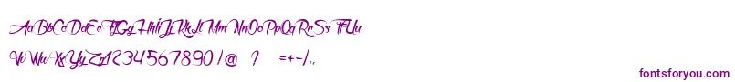 DeathInTheShadow Font – Purple Fonts on White Background