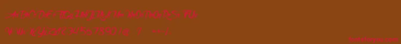 DeathInTheShadow Font – Red Fonts on Brown Background