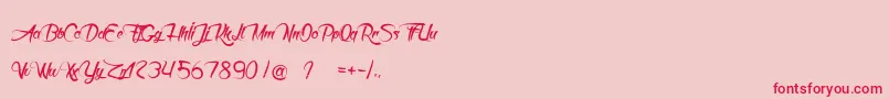 fuente DeathInTheShadow – Fuentes Rojas Sobre Fondo Rosa