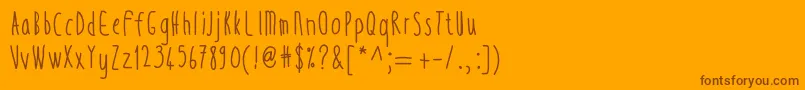 Thintall Font – Brown Fonts on Orange Background