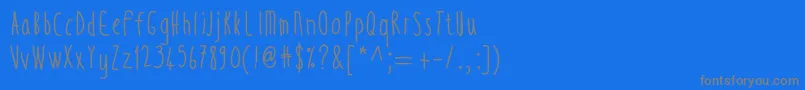 Thintall Font – Gray Fonts on Blue Background
