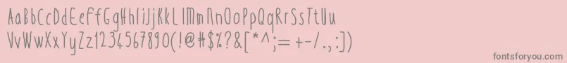フォントThintall – ピンクの背景に灰色の文字