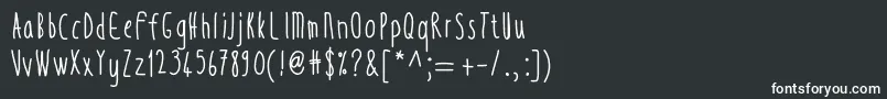 フォントThintall – 黒い背景に白い文字