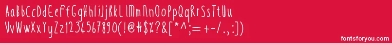 Thintall Font – White Fonts on Red Background