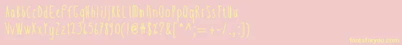 Thintall Font – Yellow Fonts on Pink Background
