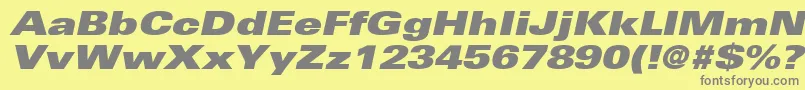 NovaBlackExpandedSsiBlackExpandedItalic Font – Gray Fonts on Yellow Background