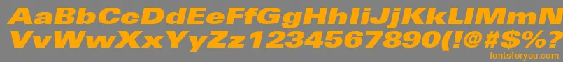 NovaBlackExpandedSsiBlackExpandedItalic Font – Orange Fonts on Gray Background