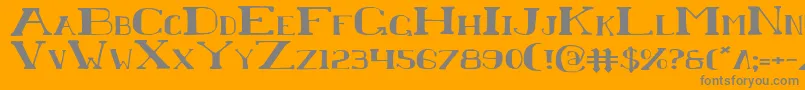 Chardine-Schriftart – Graue Schriften auf orangefarbenem Hintergrund