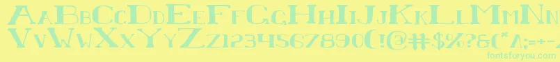 Chardine Font – Green Fonts on Yellow Background