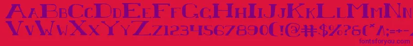 Chardine Font – Purple Fonts on Red Background